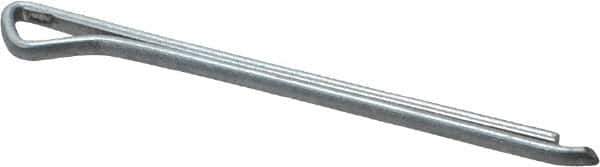 Made in USA - 3/32" Diam x 1-1/2" Long Hammerlock Cotter Pin - Grade 2, Zinc-Plated, Steel - Exact Industrial Supply
