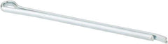 Made in USA - 3/32" Diam x 2" Long Hammerlock Cotter Pin - Grade 2, Zinc-Plated, Steel - Exact Industrial Supply