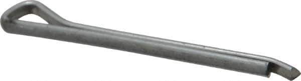 Made in USA - 1/8" Diam x 1-1/2" Long Hammerlock Cotter Pin - Grade 2, Zinc-Plated, Steel - Exact Industrial Supply