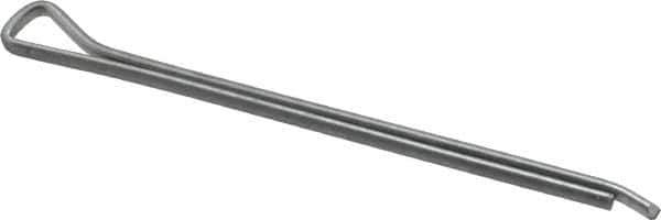 Made in USA - 1/8" Diam x 2" Long Hammerlock Cotter Pin - Grade 2, Zinc-Plated, Steel - Exact Industrial Supply