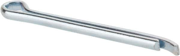 Made in USA - 5/32" Diam x 2" Long Hammerlock Cotter Pin - Grade 2, Zinc-Plated, Steel - Exact Industrial Supply