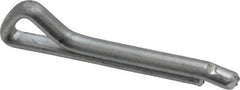 Made in USA - 3/16" Diam x 1-1/4" Long Hammerlock Cotter Pin - Grade 2, Zinc-Plated, Steel - Exact Industrial Supply