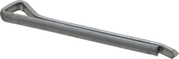 Made in USA - 3/16" Diam x 2" Long Hammerlock Cotter Pin - Grade 2, Zinc-Plated, Steel - Exact Industrial Supply