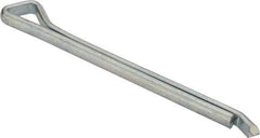 Made in USA - 1/4" Diam x 3" Long Hammerlock Cotter Pin - Grade 2, Zinc-Plated, Steel - Exact Industrial Supply