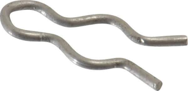Made in USA - 9/64" Groove, 1/2" Long, Stainless Steel Hair Pin Clip - 0.031" Clip Diam, 3/16" Shaft Diam, Grade 18-8 - Exact Industrial Supply