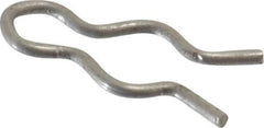 Made in USA - 9/64" Groove, 1/2" Long, Stainless Steel Hair Pin Clip - 0.031" Clip Diam, 3/16" Shaft Diam, Grade 18-8 - Exact Industrial Supply