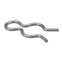 Made in USA - 7/32" Groove, 5/8" Long, Stainless Steel Hair Pin Clip - 0.033" Clip Diam, 1/4" Shaft Diam, Grade 18-8 - Exact Industrial Supply