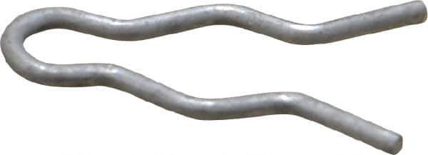 Made in USA - 1/4" Groove, 3/4" Long, Stainless Steel Hair Pin Clip - 0.048" Clip Diam, 5/16" Shaft Diam, Grade 18-8 - Exact Industrial Supply