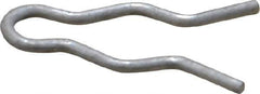 Made in USA - 1/4" Groove, 3/4" Long, Stainless Steel Hair Pin Clip - 0.048" Clip Diam, 5/16" Shaft Diam, Grade 18-8 - Exact Industrial Supply