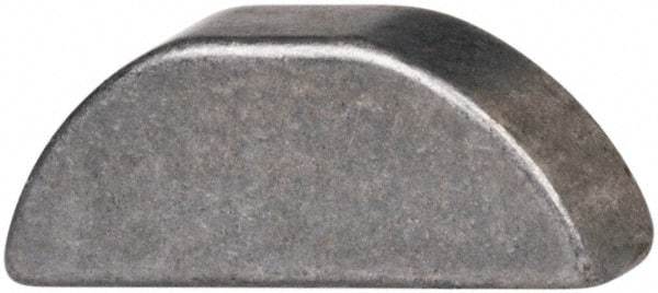 Made in USA - #404 Standard Woodruff Key - 1/2" Long x 1/8" Wide, Steel - Exact Industrial Supply