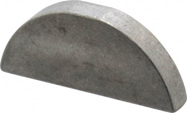 Made in USA - #610 Standard Woodruff Key - 1-1/4" Long x 3/16" Wide, Steel - Exact Industrial Supply