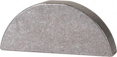 Made in USA - #710 Standard Woodruff Key - 1-1/4" Long x 7/32" Wide, Steel - Exact Industrial Supply