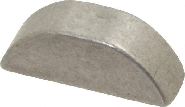 Made in USA - #605 Standard Woodruff Key - 5/8" Long x 3/16" Wide, Alloy Steel - Exact Industrial Supply
