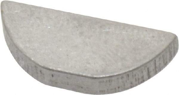 Made in USA - #406 Standard Woodruff Key - 3/4" Long x 1/8" Wide, Alloy Steel - Exact Industrial Supply
