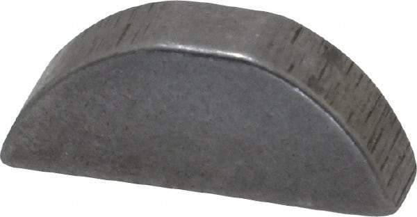 Made in USA - #606 Standard Woodruff Key - 3/4" Long x 3/16" Wide, Alloy Steel - Exact Industrial Supply