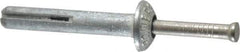 Powers Fasteners - 1/4" Diam, 1/4" Drill, 1-1/2" OAL, 1-1/8" Min Embedment Hammer Drive Concrete Anchor - Stainless Steel (Drive Pin)/Zamac Alloy (Body), Zinc-Plated Finish, Mushroom Head - Exact Industrial Supply