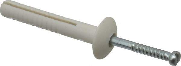 Powers Fasteners - 1/4" Diam, 1/4" Drill, 1-1/2" OAL, 1-1/4" Min Embedment Hammer Drive Concrete Anchor - Nylon (Body)/Steel (Drive Pin), Zinc-Plated Finish, Mushroom Head - Exact Industrial Supply