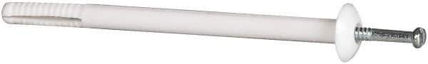 Powers Fasteners - 1/4" Diam, 1/4" Drill, 4" OAL, Hammer Drive Concrete Anchor - Nylon (Body)/Steel (Drive Pin), Zinc-Plated Finish, Mushroom Head - Exact Industrial Supply