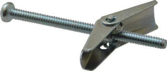 Powers Fasteners - 1/8" Screw, 1/8" Diam, 2" Long, Toggle Bolt Drywall & Hollow Wall Anchor - 3/8" Drill, Zinc Plated, Steel, Grade Zamac 7, Use in Drywall & Wallboard - Exact Industrial Supply