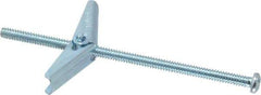 Powers Fasteners - 3/16" Screw, 3/16" Diam, 4" Long, Toggle Bolt Drywall & Hollow Wall Anchor - 1/2" Drill, Zinc Plated, Steel, Grade Zamac 7, Use in Drywall & Wallboard - Exact Industrial Supply