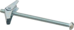 Powers Fasteners - 1/4" Screw, 1/4" Diam, 4" Long, Toggle Bolt Drywall & Hollow Wall Anchor - 5/8" Drill, Zinc Plated, Steel, Grade Zamac 7, Use in Drywall & Wallboard - Exact Industrial Supply