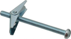 Powers Fasteners - 5/16" Screw, 5/16" Diam, 4" Long, Toggle Bolt Drywall & Hollow Wall Anchor - 7/8" Drill, Zinc Plated, Steel, Grade Zamac 7, Use in Drywall & Wallboard - Exact Industrial Supply