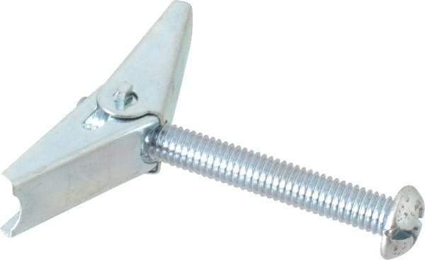 Powers Fasteners - 3/8" Screw, 3/8" Diam, 3" Long, Toggle Bolt Drywall & Hollow Wall Anchor - 7/8" Drill, Zinc Plated, Steel, Grade Zamac 7, Use in Drywall & Wallboard - Exact Industrial Supply