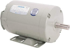 Leeson - 3 Max hp, 3,450 Max RPM, Electric AC DC Motor - 230/460 V Input, Three Phase, 145T Frame, 7/8" Shaft Diam, Rigid Base Mount, TEAO Enclosure - Exact Industrial Supply