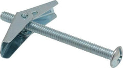 Powers Fasteners - 1/4" Screw, 1/4" Diam, 3" Long, Toggle Bolt Drywall & Hollow Wall Anchor - 5/8" Drill, Zinc Plated, Steel, Grade Zamac 7, Use in Drywall & Wallboard - Exact Industrial Supply