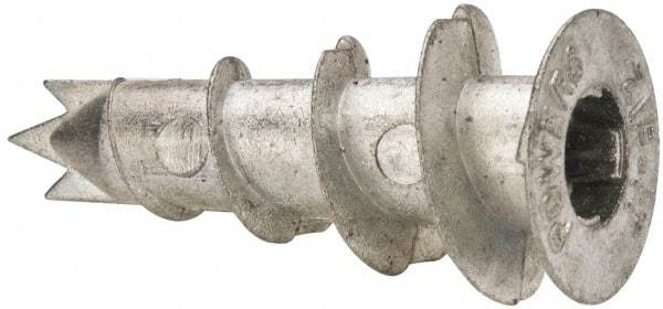 Powers Fasteners - 9/16" Diam, 1-5/16" Long, 3/8 to 1" Thick, Self Drilling Drywall & Hollow Wall Anchor - Zinc Plated, Nylon, Use in Wallboard - Exact Industrial Supply