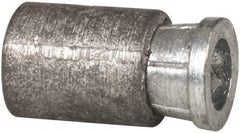 Powers Fasteners - 5/16" Diam, 5/16" Drill, 4-1/2" Min Embedment Caulk-In Concrete Anchor - Lead Alloy (Caulking Sleeve)/Zamac Alloy (Cone), Flat Head - Exact Industrial Supply
