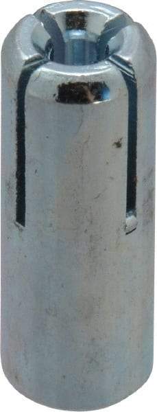 Powers Fasteners - 1/4" Diam, 3/8" Drill, 1" Min Embedment Drop-In Concrete Anchor - Grade 5 Steel, Zinc-Plated Finish, 7/16" Thread Length - Exact Industrial Supply