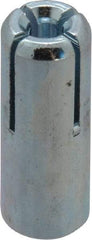 Powers Fasteners - 1/4" Diam, 3/8" Drill, 1" Min Embedment Drop-In Concrete Anchor - Grade 5 Steel, Zinc-Plated Finish, 7/16" Thread Length - Exact Industrial Supply
