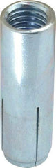 Powers Fasteners - 1/2" Diam, 5/8" Drill, 1-1/8" Min Embedment Drop-In Concrete Anchor - Grade 5 Steel, Zinc-Plated Finish, 13/16" Thread Length - Exact Industrial Supply