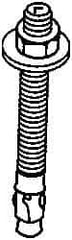 Powers Fasteners - 1" Diam, 1" Drill, 9" OAL, 2-1/4" Min Embedment Wedge Expansion Concrete Anchor - 304 Stainless Steel, Hex Nut Head, Hex Drive, 5-3/8" Thread Length - Exact Industrial Supply
