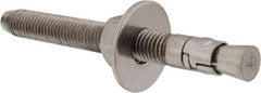 Powers Fasteners - 5/8" Diam, 5/8" Drill, 6" OAL, Wedge Expansion Concrete Anchor - 304 Stainless Steel, Hex Nut Head, Hex Drive, 4-1/2" Thread Length - Exact Industrial Supply