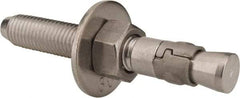 Powers Fasteners - 3/4" Diam, 3/4" Drill, 5-1/2" OAL, Wedge Expansion Concrete Anchor - 304 Stainless Steel, Hex Nut Head, Hex Drive, 3-5/8" Thread Length - Exact Industrial Supply