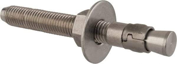 Powers Fasteners - 3/4" Diam, 3/4" Drill, 6-1/4" OAL, Wedge Expansion Concrete Anchor - 304 Stainless Steel, Hex Nut Head, Hex Drive, 4-3/8" Thread Length - Exact Industrial Supply