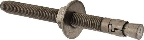 Powers Fasteners - 3/4" Diam, 3/4" Drill, 8-1/2" OAL, 1-1/8" Min Embedment Wedge Expansion Concrete Anchor - 304 Stainless Steel, Hex Nut Head, Hex Drive, 6-5/8" Thread Length - Exact Industrial Supply