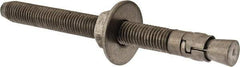 Powers Fasteners - 3/4" Diam, 3/4" Drill, 8-1/2" OAL, 1-1/8" Min Embedment Wedge Expansion Concrete Anchor - 304 Stainless Steel, Hex Nut Head, Hex Drive, 6-5/8" Thread Length - Exact Industrial Supply
