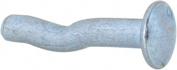 Powers Fasteners - 3/16" Diam, 3/16" Drill, 1" OAL, 2-1/2" Min Embedment Split-Drive Concrete Anchor - Grade 8.2 Steel, Zinc-Plated Finish, Mushroom Head - Exact Industrial Supply