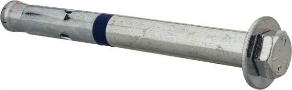 Powers Fasteners - 1/2" Diam, 1/2" Drill, 2-3/4" OAL, Split-Drive Concrete Anchor - Grade 8.2 Steel, Zinc-Plated Finish, Mushroom Head - Exact Industrial Supply