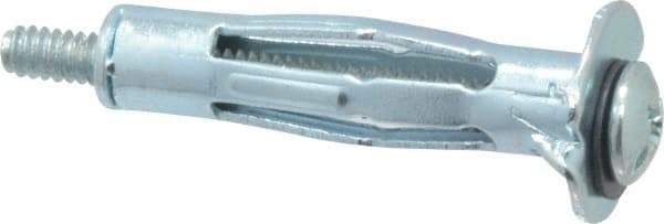 Powers Fasteners - 1/8" Screw, 5/16" Diam, 1-3/4" Long, 3/8 to 1/2" Thick, Sleeve Drywall & Hollow Wall Anchor - 5/16" Drill, Zinc Plated, Steel, Grade 5, Use in Concrete, & Masonry, Drywall, Plywood & Wallboard - Exact Industrial Supply