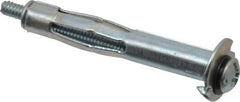 Powers Fasteners - 1/8" Screw, 5/16" Diam, 2-1/4" Long, 5/8 to 1" Thick, Sleeve Drywall & Hollow Wall Anchor - 5/16" Drill, Zinc Plated, Steel, Grade 5, Use in Concrete, & Masonry, Drywall, Plywood & Wallboard - Exact Industrial Supply