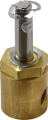 Parker - 1/4" Port, Two Way, Direct Acting, Brass Solenoid Valve - Normally Closed, 140 Max PSI, NBR Seal - Exact Industrial Supply