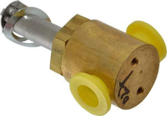 Parker - 1/4" Port, Two Way, Direct Acting, Brass Solenoid Valve - Normally Closed, 65 Max PSI, NBR Seal - Exact Industrial Supply