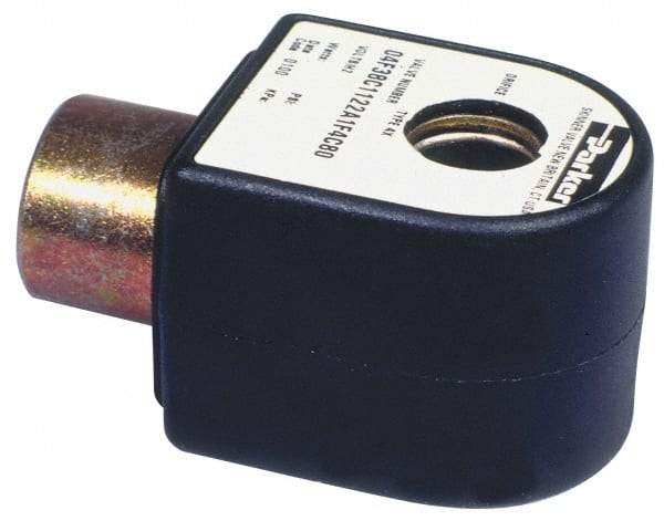 Parker - 24 Volt, 18 Coil Lead Length, Class H, Solenoid Coil - 11.5 Watt, NEMA 4X Enclosure, Use with Parker Skinner Gold Ring Series Valves - Exact Industrial Supply