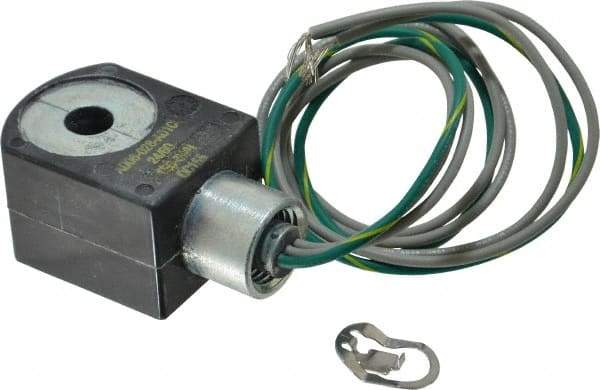 Parker - 24 Volt, 18 Coil Lead Length, Class F, Solenoid Coil - 6.0 Watt, NEMA 4X Enclosure, Use with Parker Skinner Gold Ring Series Valves - Exact Industrial Supply