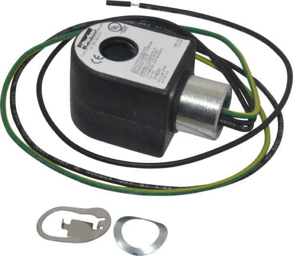 Parker - 24 Volt, 18 Coil Lead Length, Class F, Solenoid Coil - 11.0 Watt, NEMA 4X Enclosure, Use with Parker Skinner Gold Ring Series Valves - Exact Industrial Supply