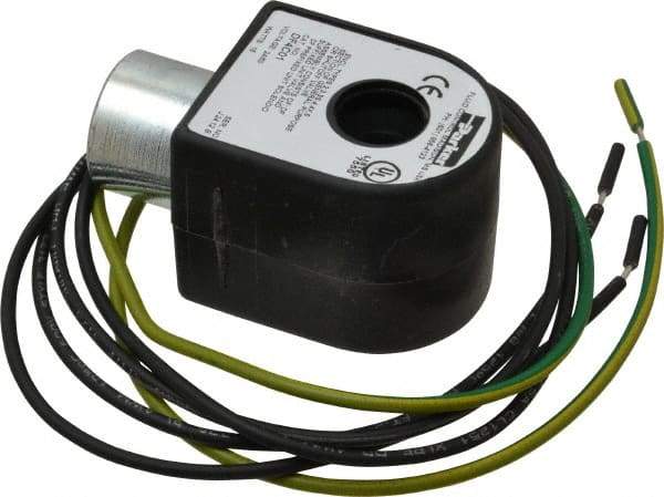 Parker - 24 Volt, 18 Coil Lead Length, Class F, Solenoid Coil - 16.0 Watt, NEMA 4X Enclosure, Use with Parker Skinner Gold Ring Series Valves - Exact Industrial Supply